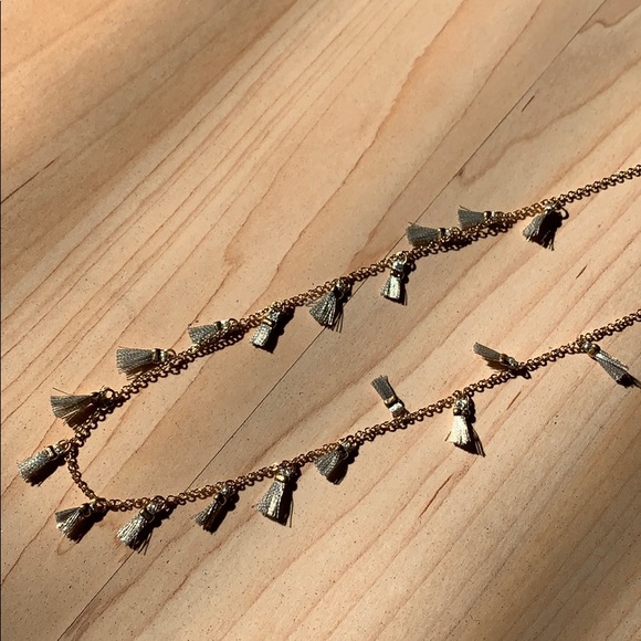 Claire's Jewelry - Grey/silver & gold mini tassels Claire’s necklace